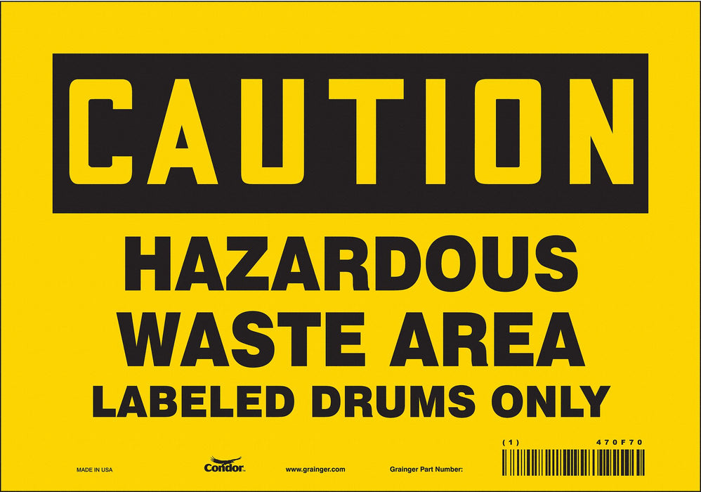 Safety Sign 7 inx10 in Vinyl