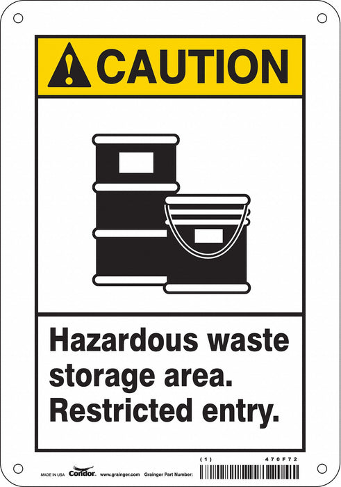 Safety Sign 10 in x 7 in Aluminum