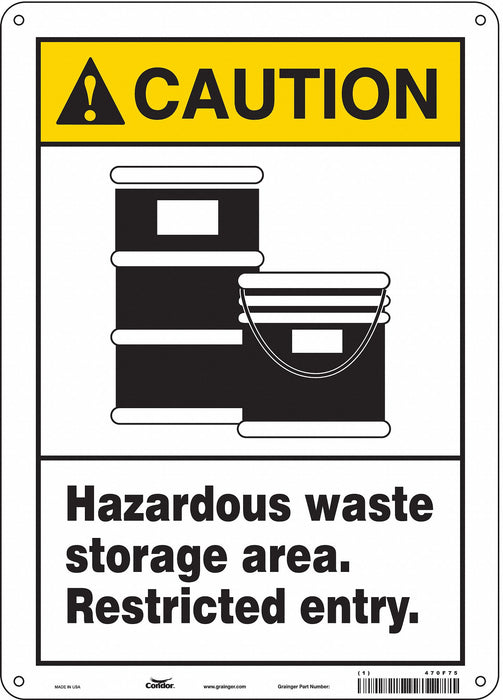 Safety Sign 14 inx10 in Polyethylene