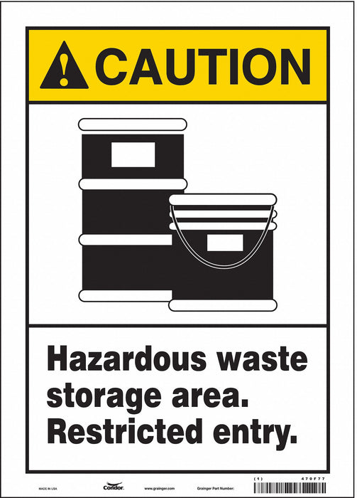 Safety Sign 14 in x 10 in Vinyl