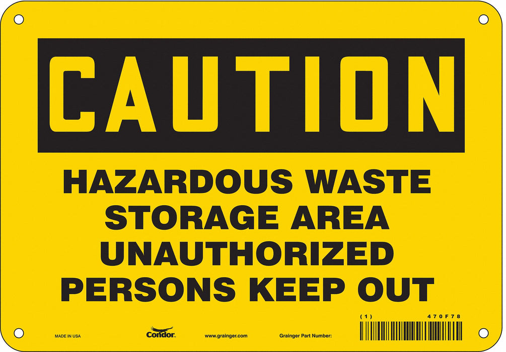 J8184 Safety Sign 7 in x 10 in Aluminum
