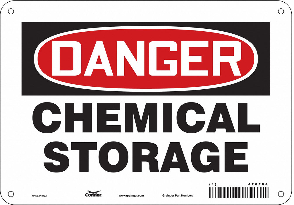 J6913 Safety Sign 7 in x 10 in Aluminum
