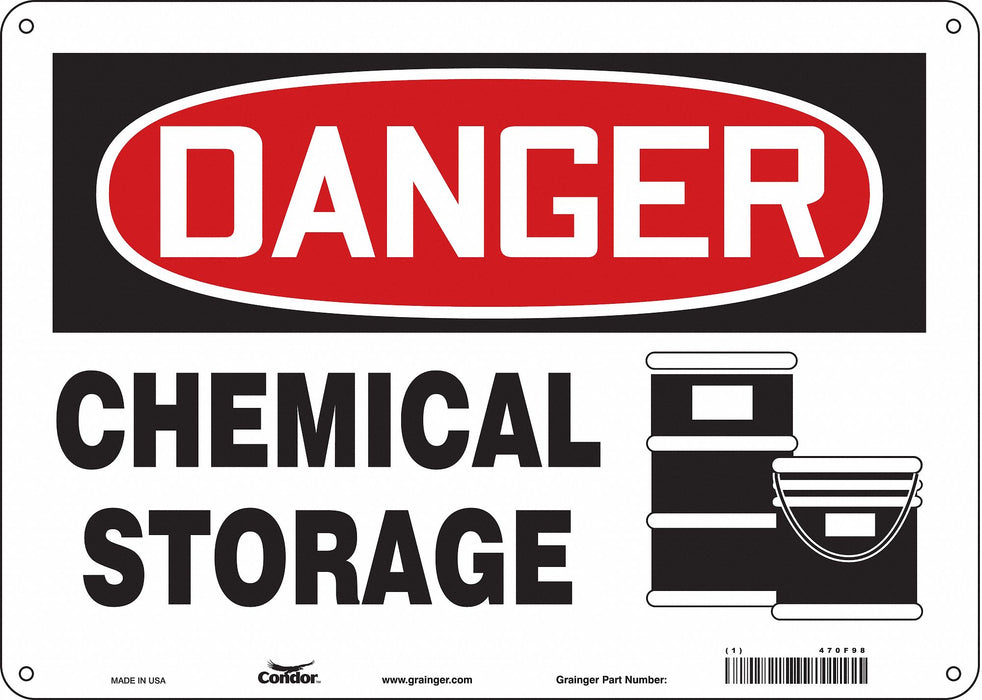 Safety Sign 10 in x 14 in Polyethylene