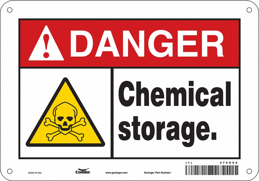 Safety Sign 7 in x 10 in Aluminum