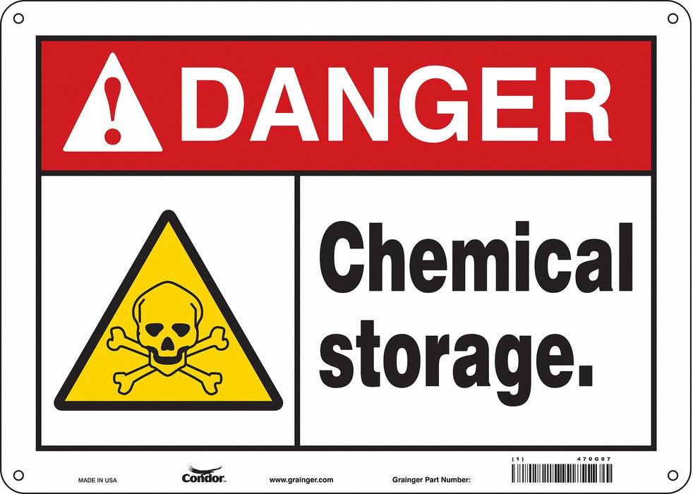 Safety Sign 10 in x 14 in Polyethylene