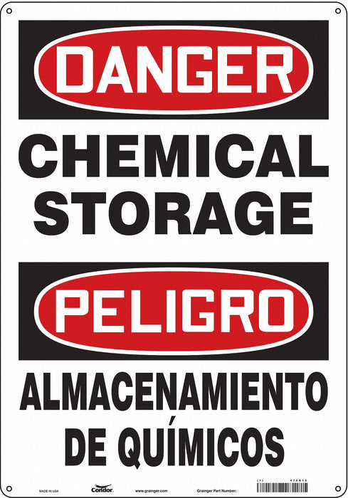Safety Sign 20 in x 14 in Aluminum