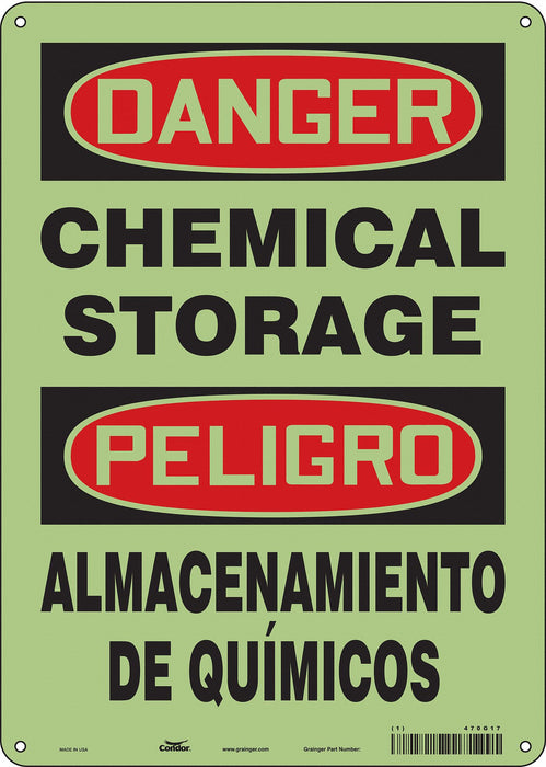Safety Sign 14 in x 10 in Polyethylene