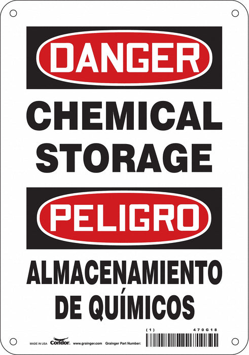 Safety Sign 10 in x 7 in Polyethylene