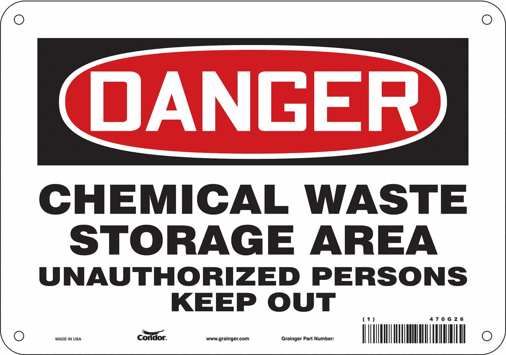 Safety Sign 7 inx10 in Polyethylene
