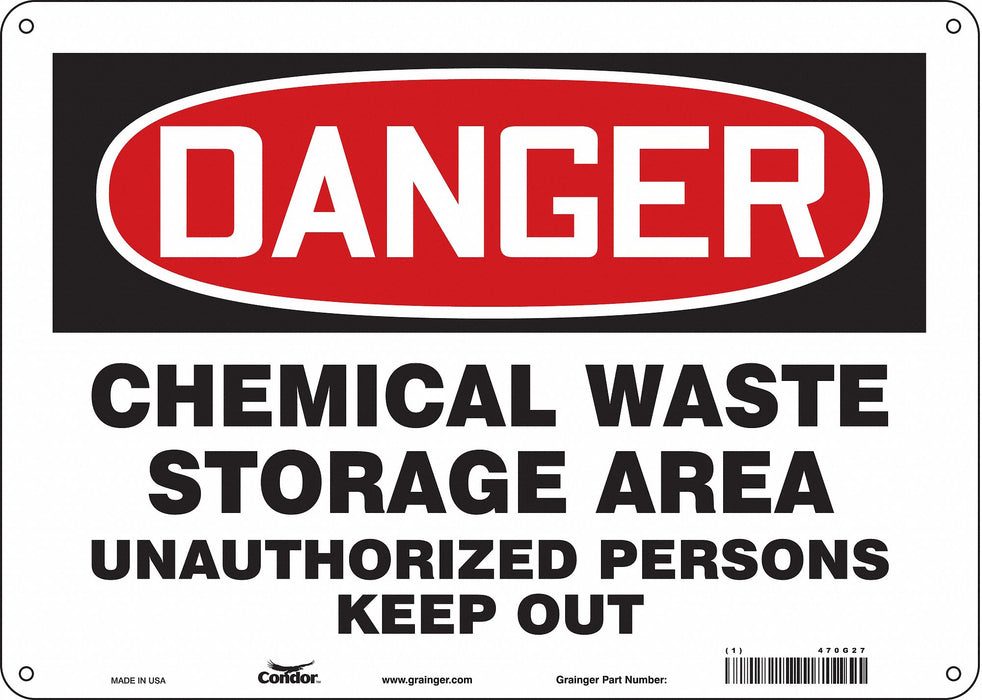 Safety Sign 10 inx14 in Polyethylene