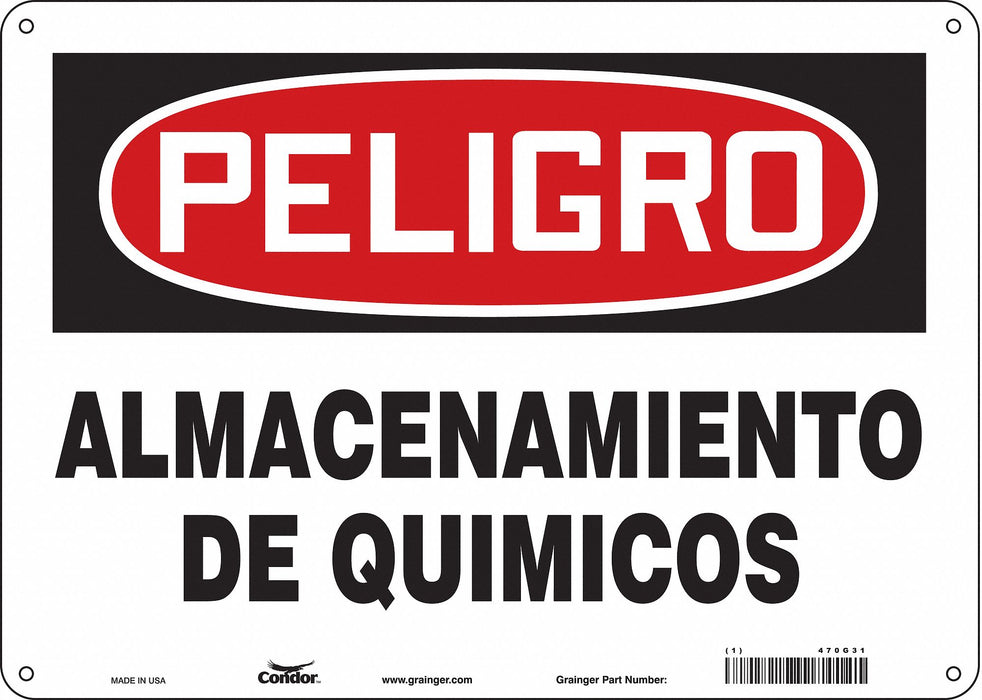 Safety Sign 10 in x 14 in Aluminum