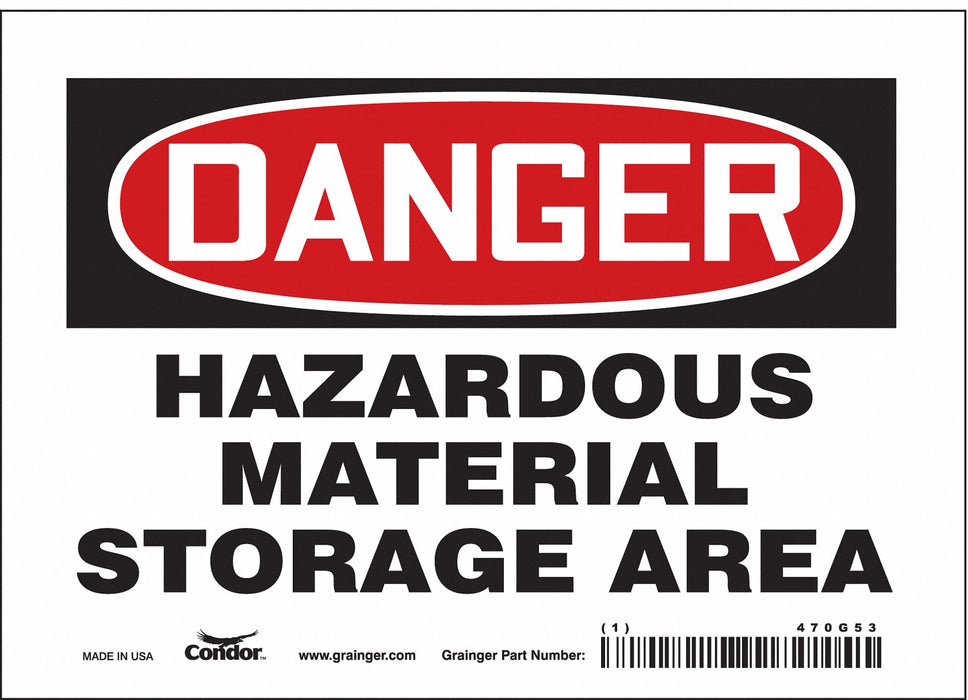 Safety Sign 5 in x 7 in Vinyl
