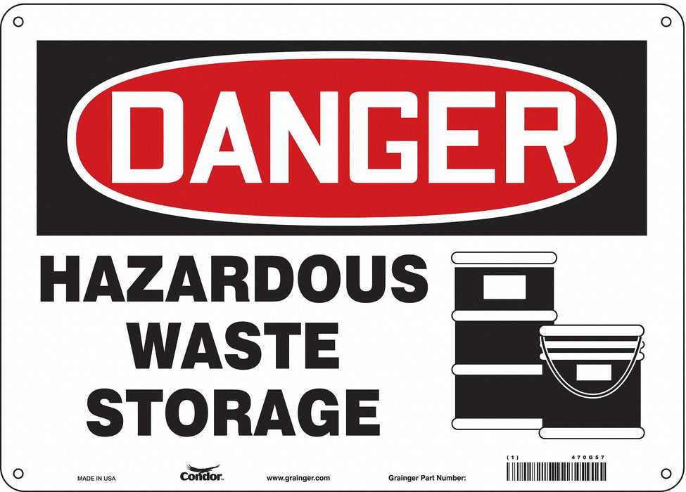 Safety Sign 10 inx14 in Aluminum