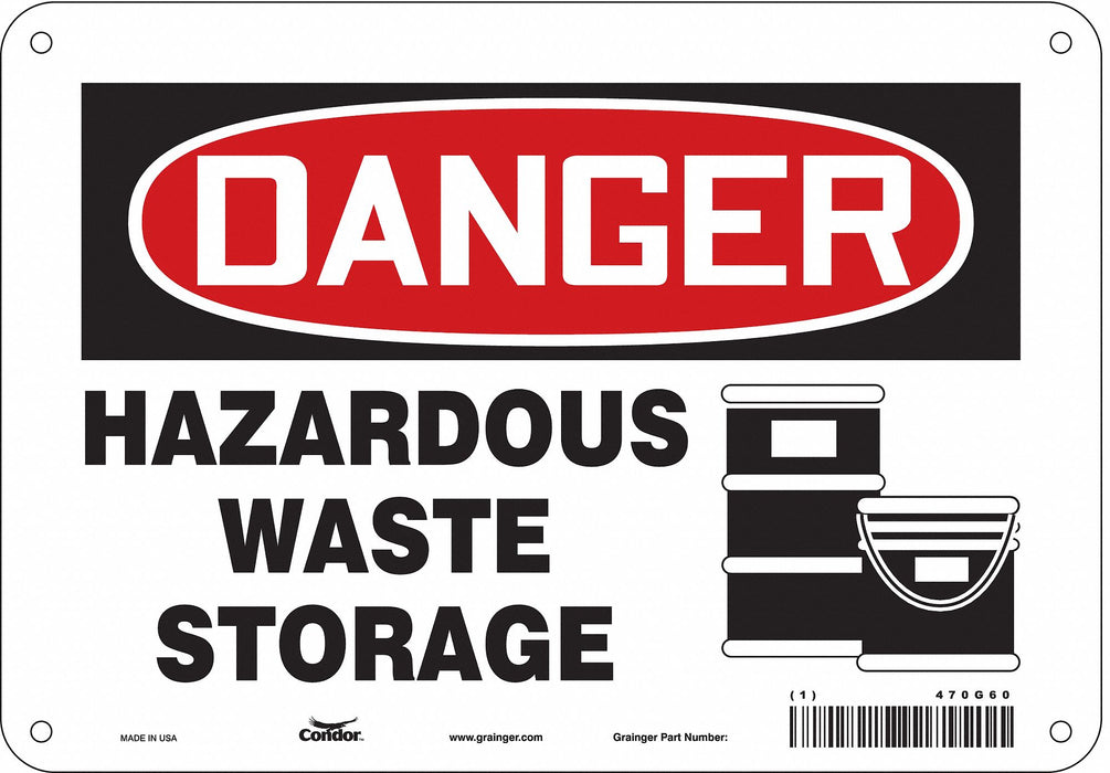Safety Sign 7 inx10 in Polyethylene