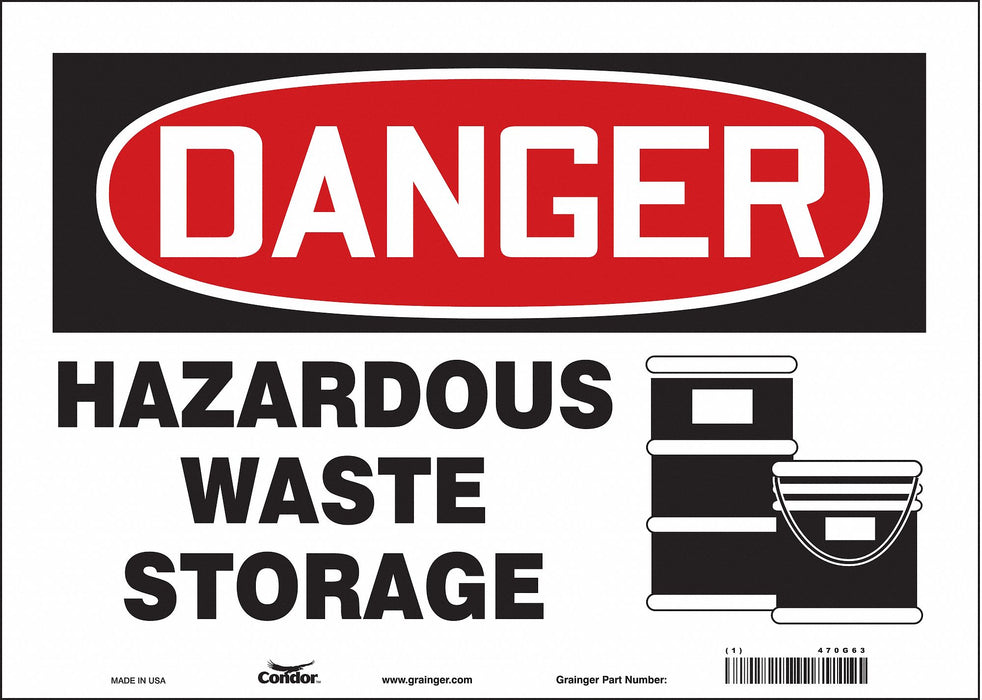 Safety Sign 10 inx14 in Vinyl