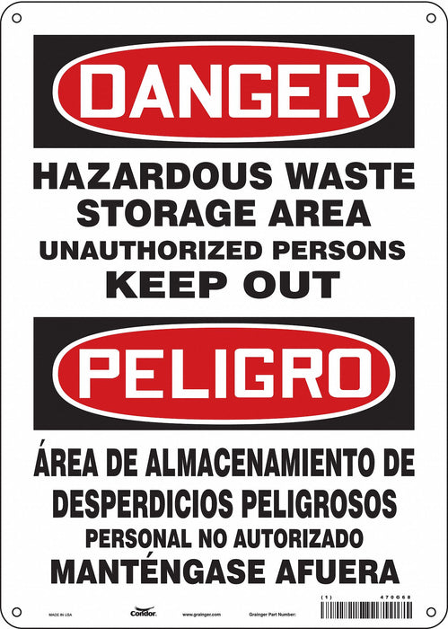 Safety Sign 14 inx10 in Polyethylene