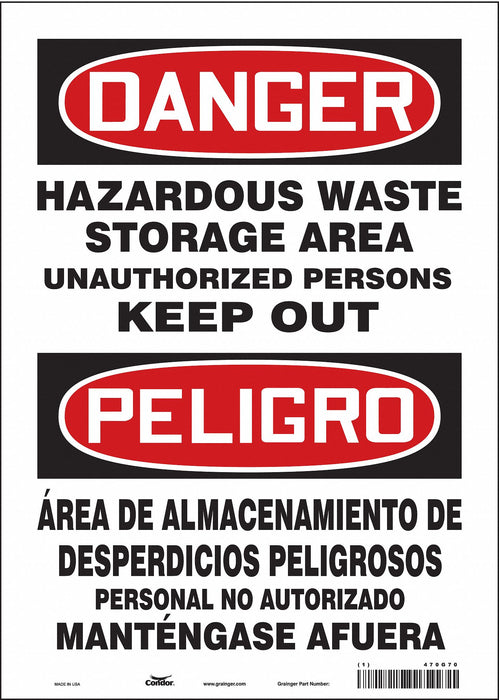 Safety Sign 14 in x 10 in Vinyl
