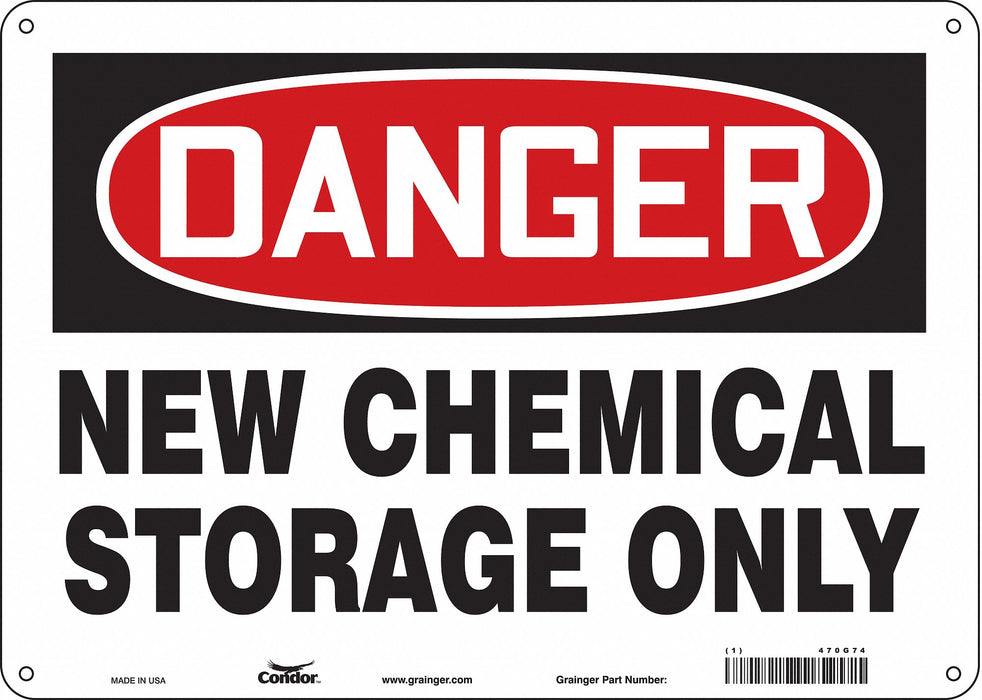 Safety Sign 10 in x 14 in Polyethylene
