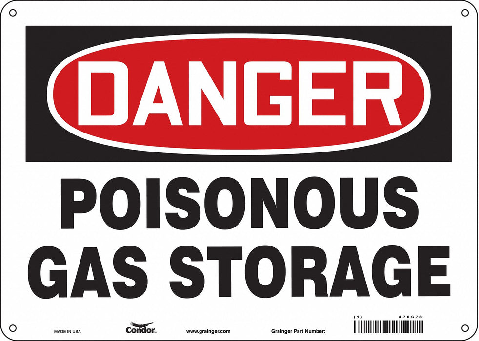 Safety Sign 10 in x 14 in Aluminum