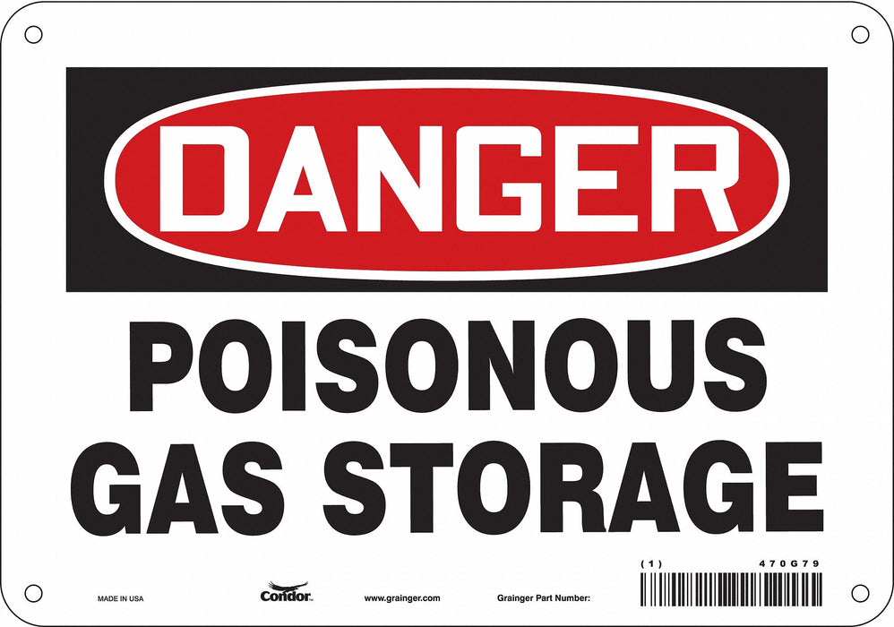 Safety Sign 7 inx10 in Polyethylene