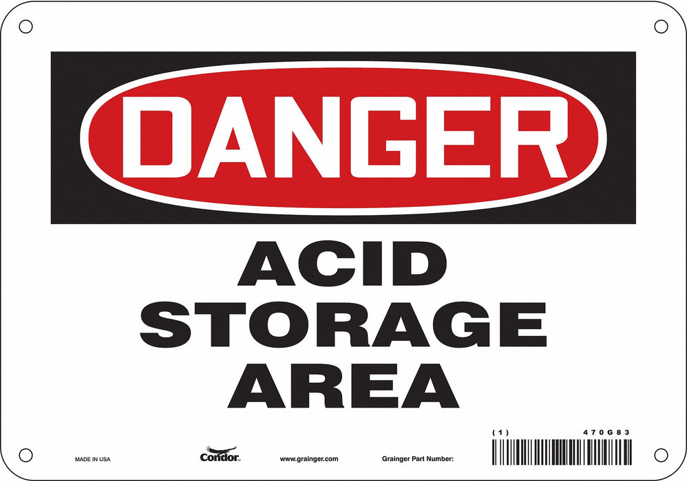 Safety Sign 7 in x 10 in Aluminum
