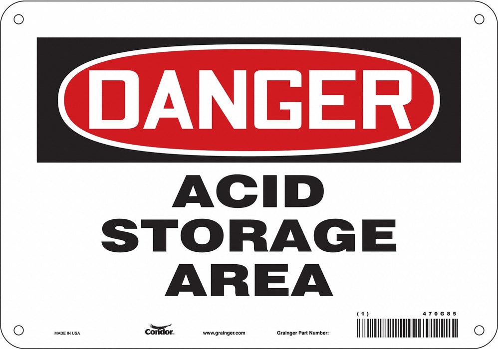 Safety Sign 7 in x 10 in Polyethylene