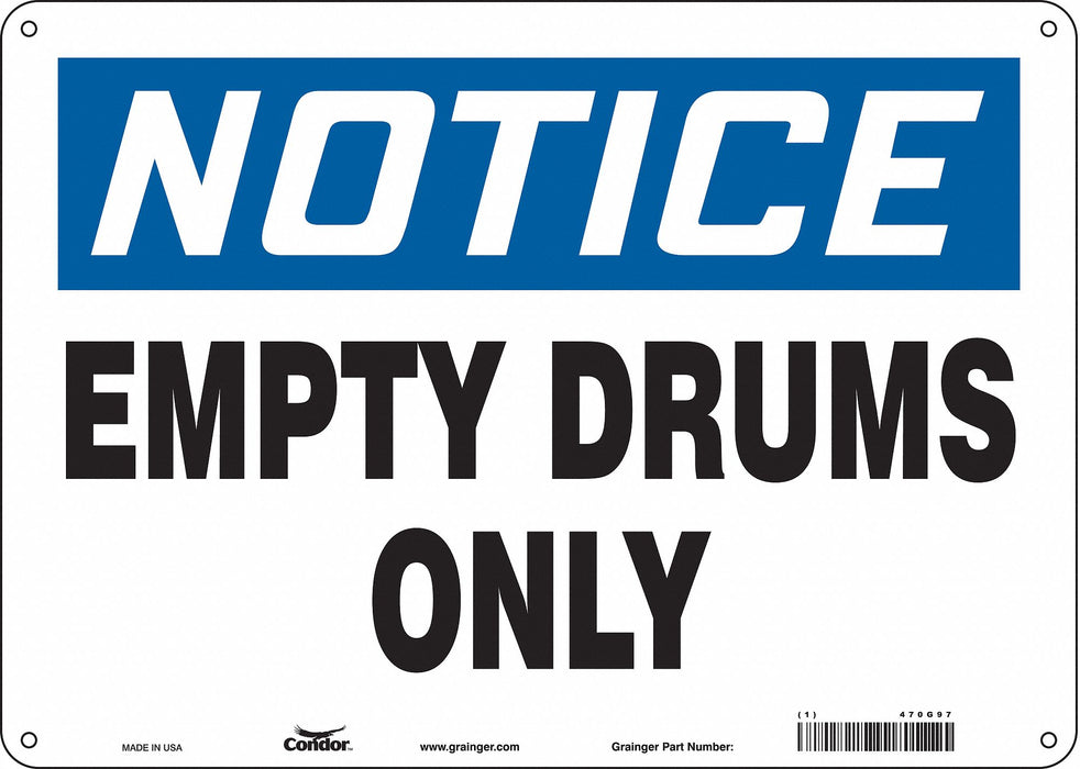 Safety Sign 10 inx14 in Aluminum