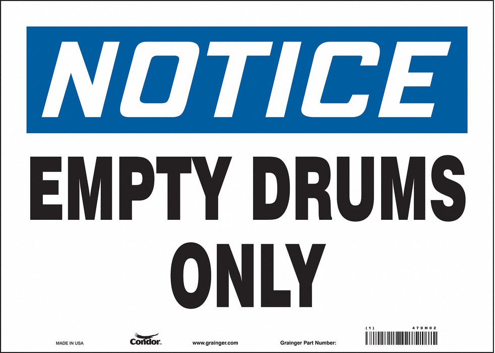 Safety Sign 10 in x 14 in Vinyl