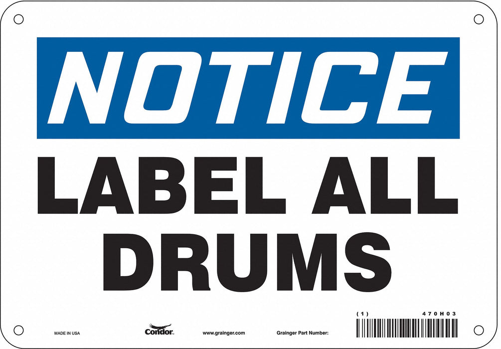 Safety Sign 7 in x 10 in Aluminum