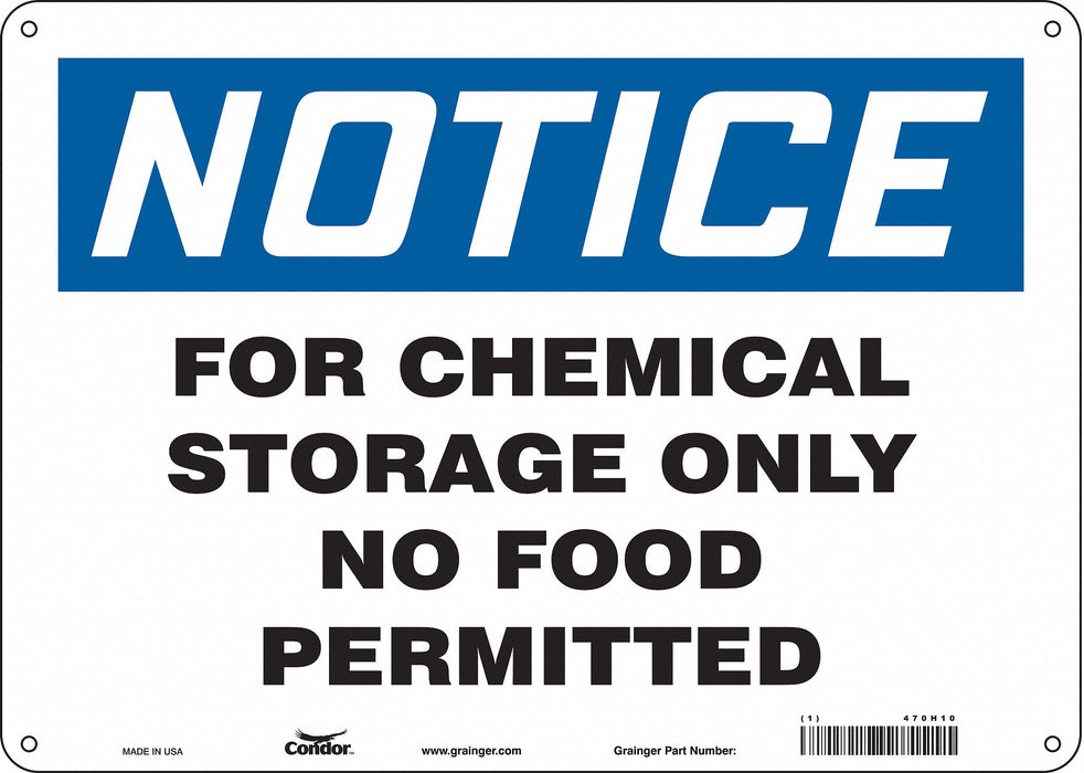 Safety Sign 10 in x 14 in Aluminum