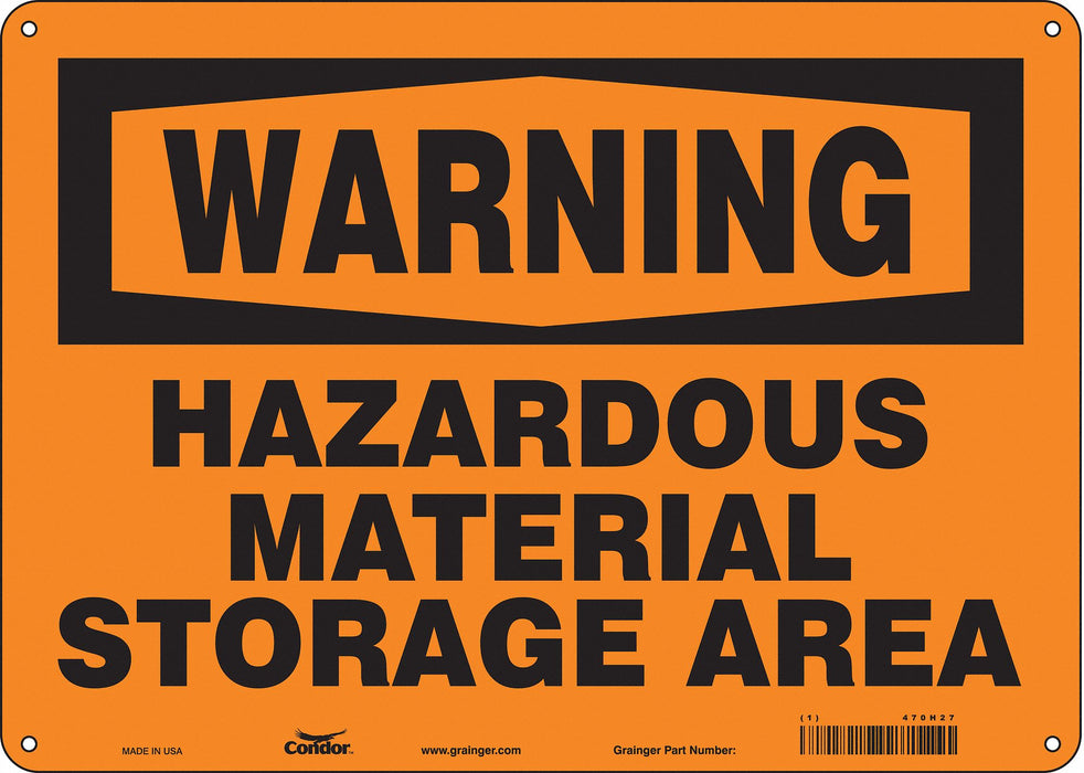 Safety Sign 10 inx14 in Polyethylene