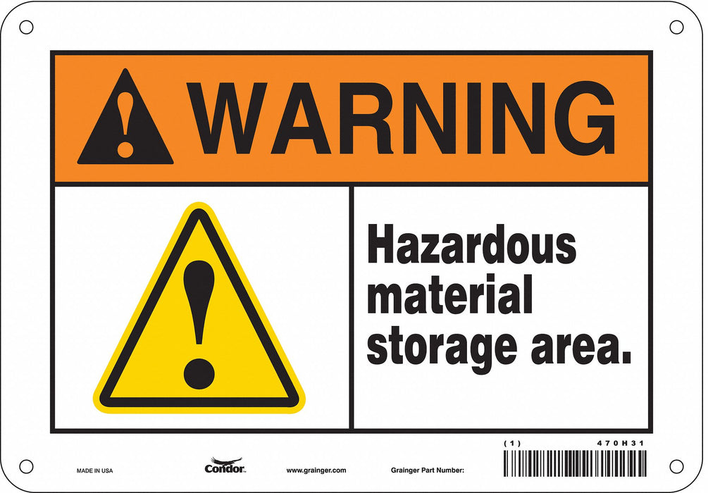 Safety Sign 7 in x 10 in Aluminum
