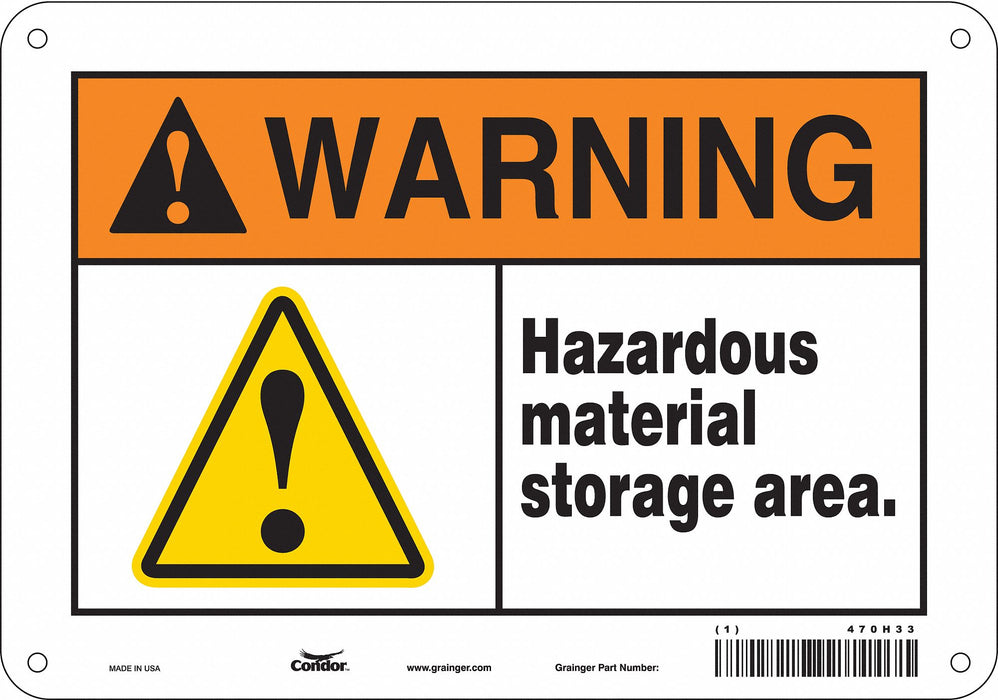 Safety Sign 7 in x 10 in Polyethylene