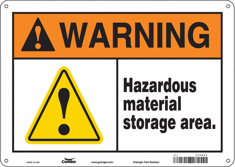 Safety Sign 10 in x 14 in Polyethylene