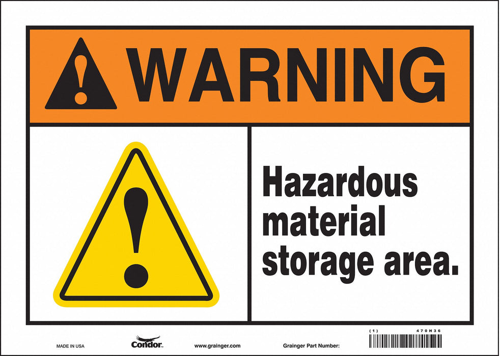Safety Sign 10 in x 14 in Vinyl