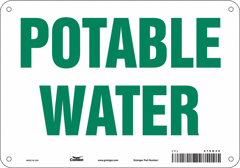 Safety Sign 7 in x 10 in Polyethylene
