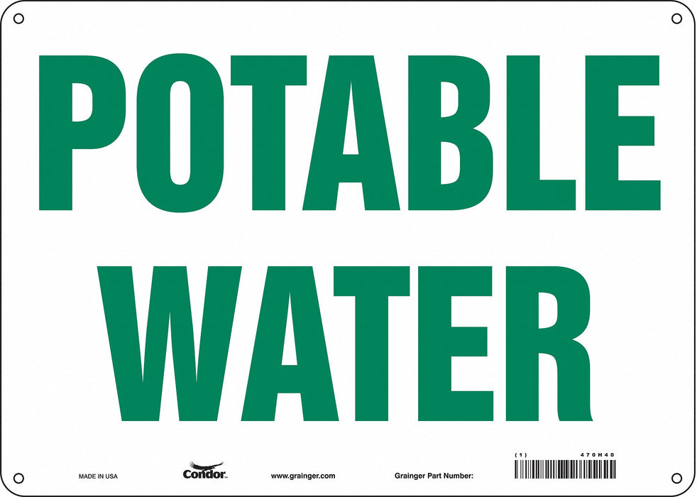 Safety Sign 10 in x 14 in Polyethylene