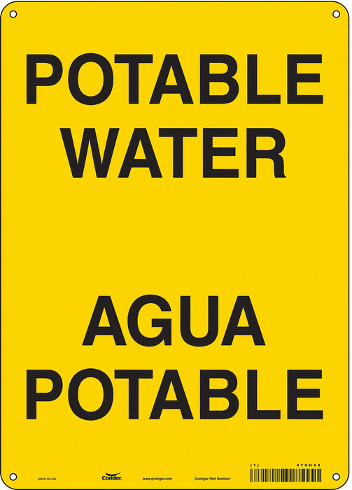 Safety Sign 14 inx10 in Aluminum