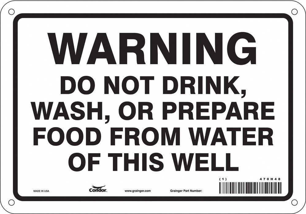 Safety Sign 7 in x 10 in Aluminum