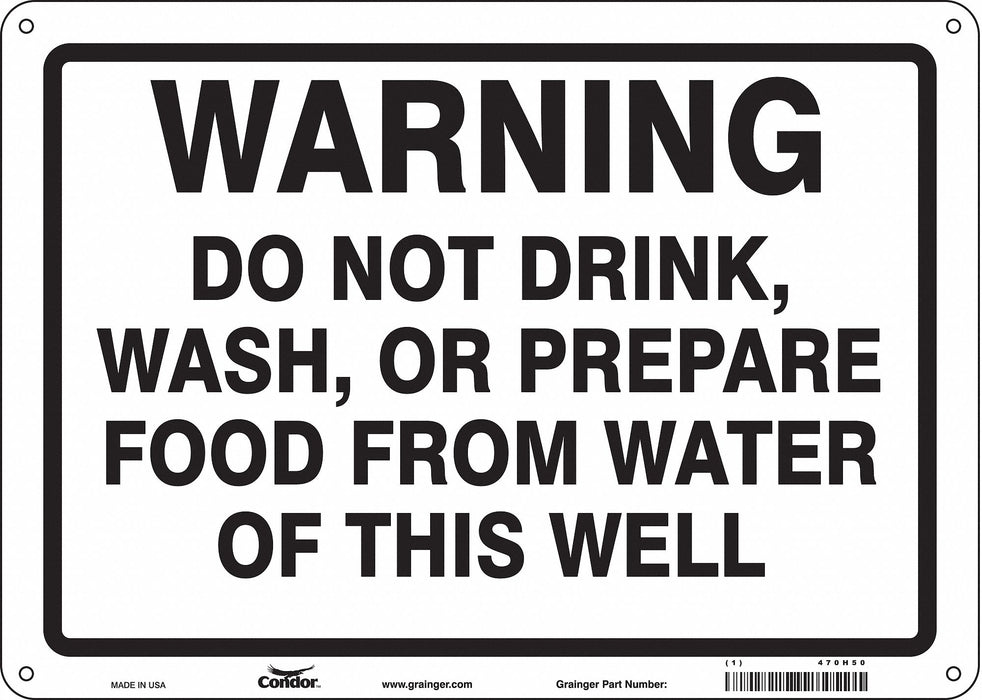 Safety Sign 10 in x 14 in Aluminum