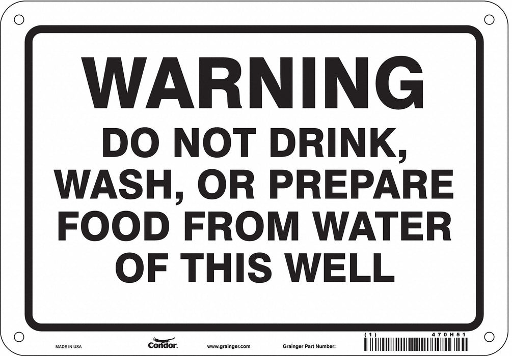 Safety Sign 7 inx10 in Polyethylene