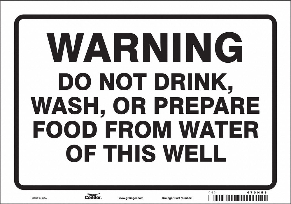 Safety Sign 7 in x 10 in Vinyl