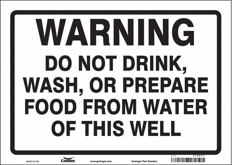 Safety Sign 10 in x 14 in Vinyl