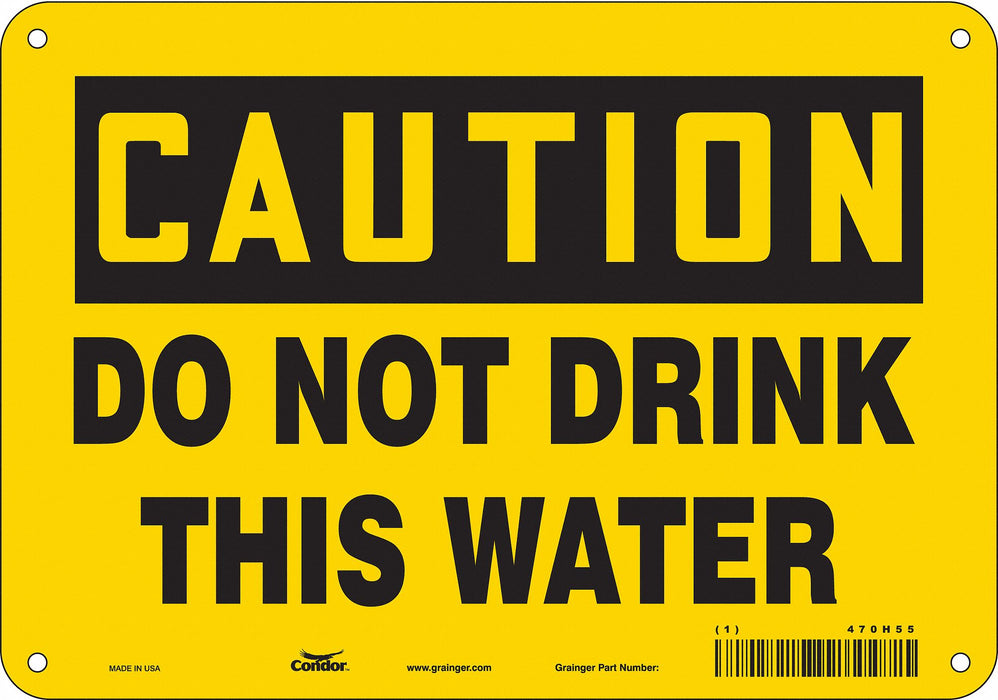Safety Sign 7 in x 10 in Aluminum