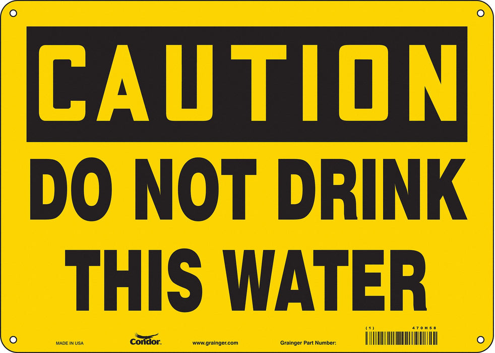 Safety Sign 10 in x 14 in Polyethylene