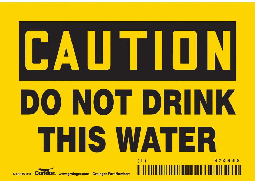 Safety Sign 3.5in x 5in Vinyl