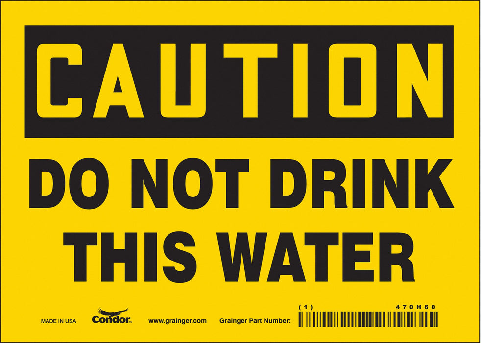 Safety Sign 5 inx7 in Vinyl