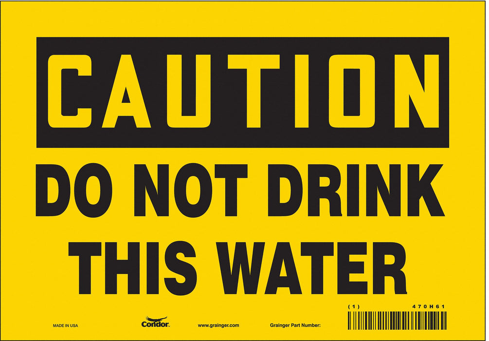 Safety Sign 7 in x 10 in Vinyl
