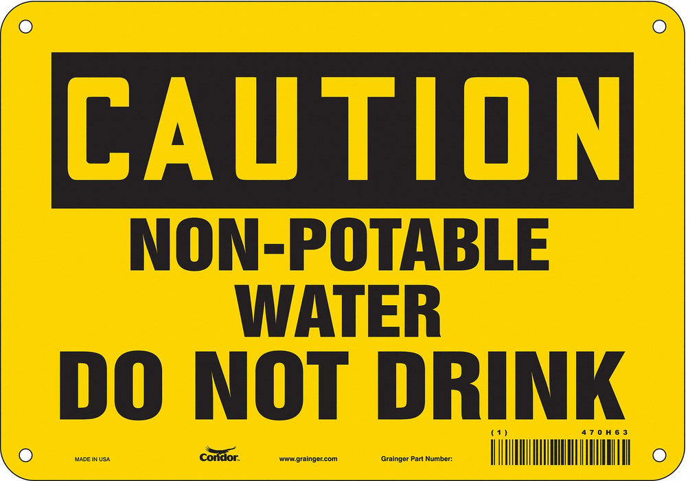 Safety Sign 7 in x 10 in Aluminum