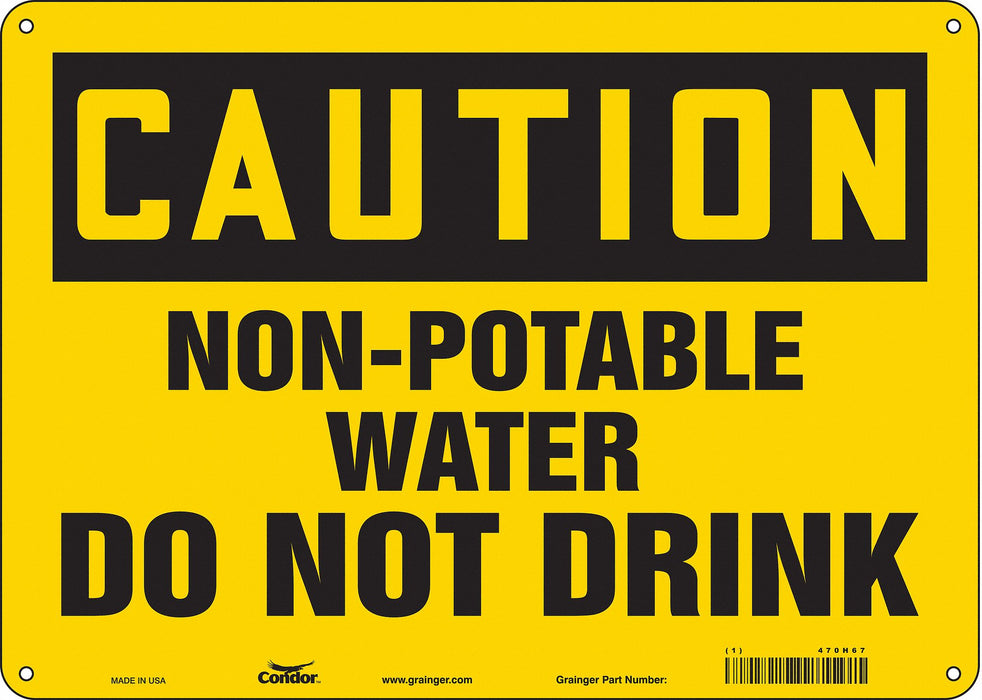 Safety Sign 10 inx14 in Polyethylene